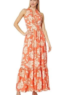 Vince Camuto Floral Halter Maxi Dress